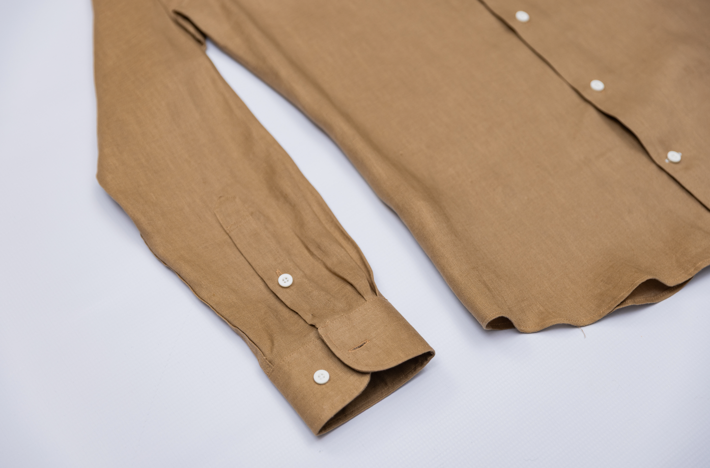 The Linen Button Down - Safari Tan