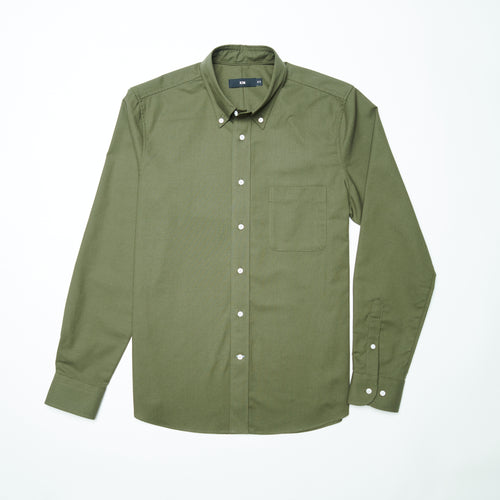 Olive Button Down - Oxford