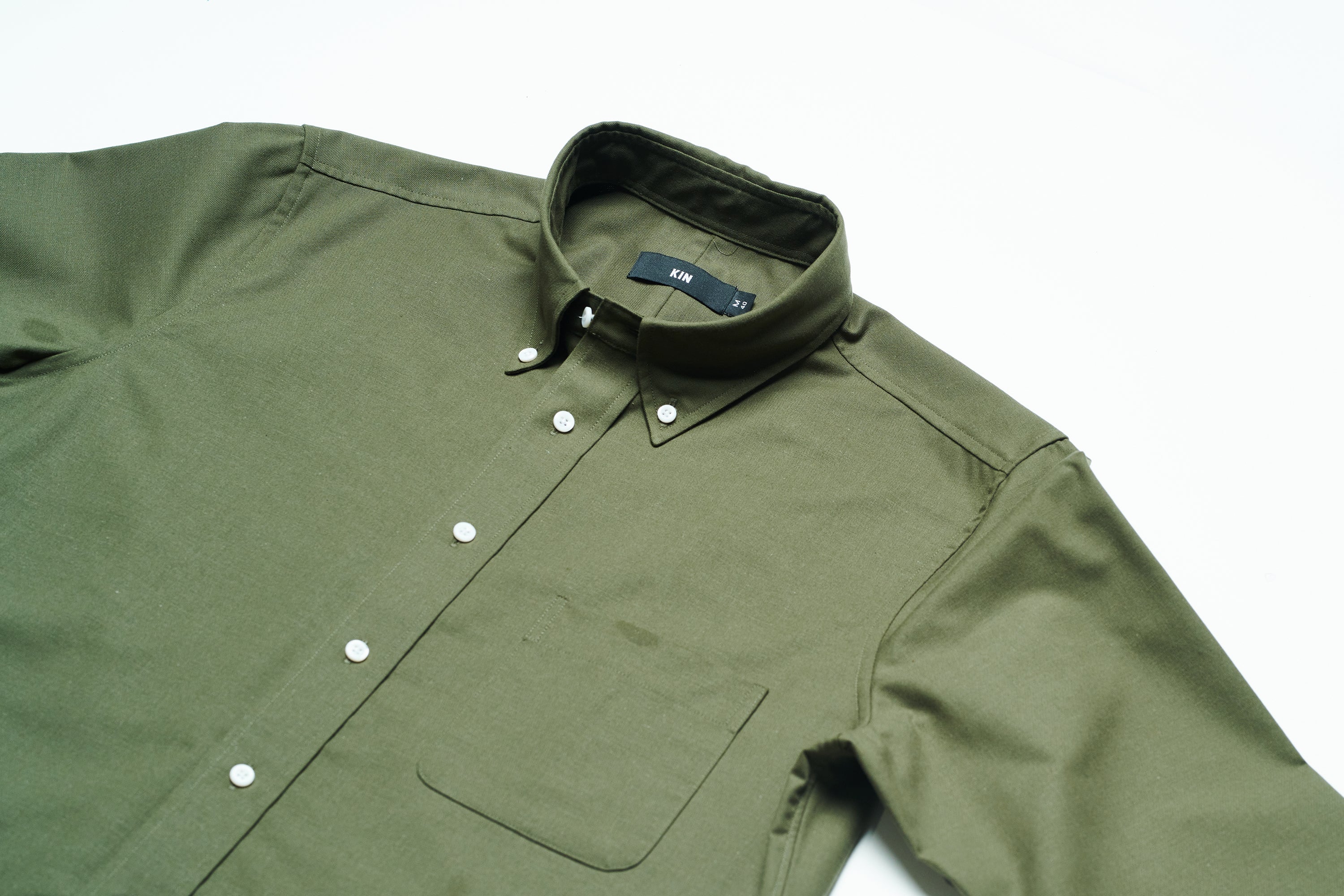 Olive Button Down - Oxford