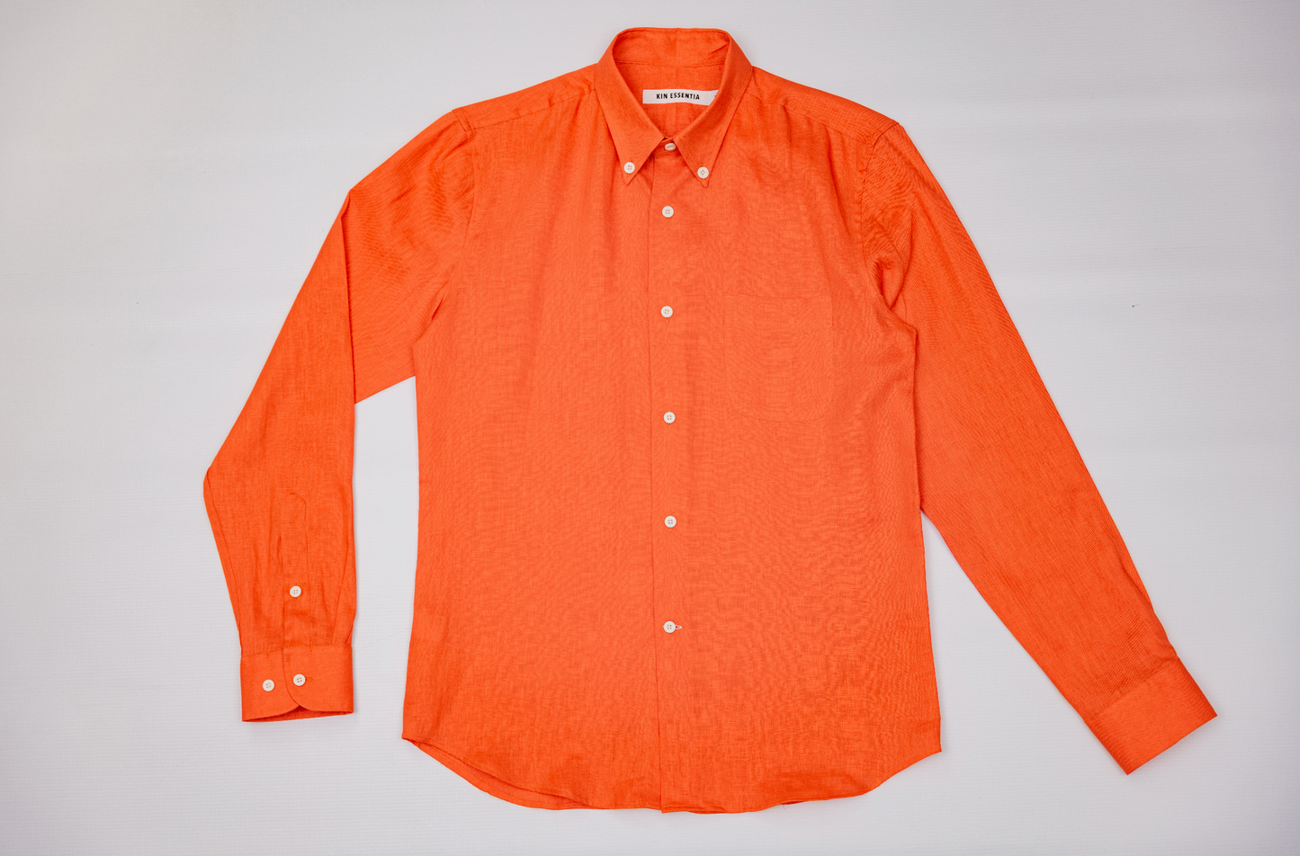 The Linen Button Down - Tangerine